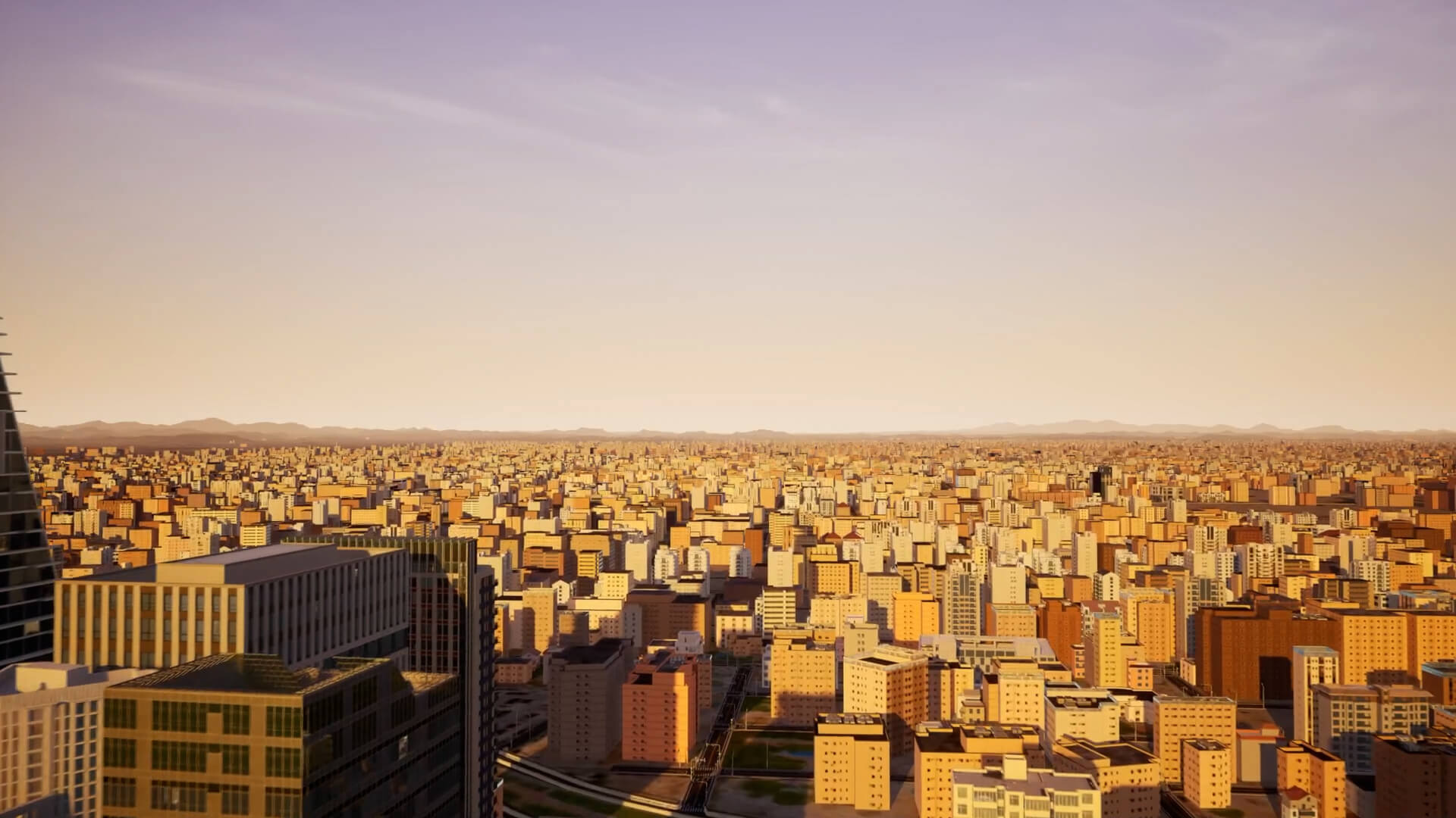 More detailed aerial view of digital twin Jeddah